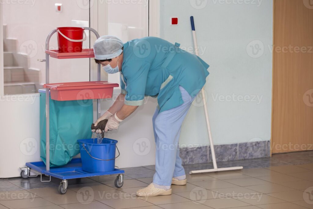 female hospital cleaner in saudi arabia